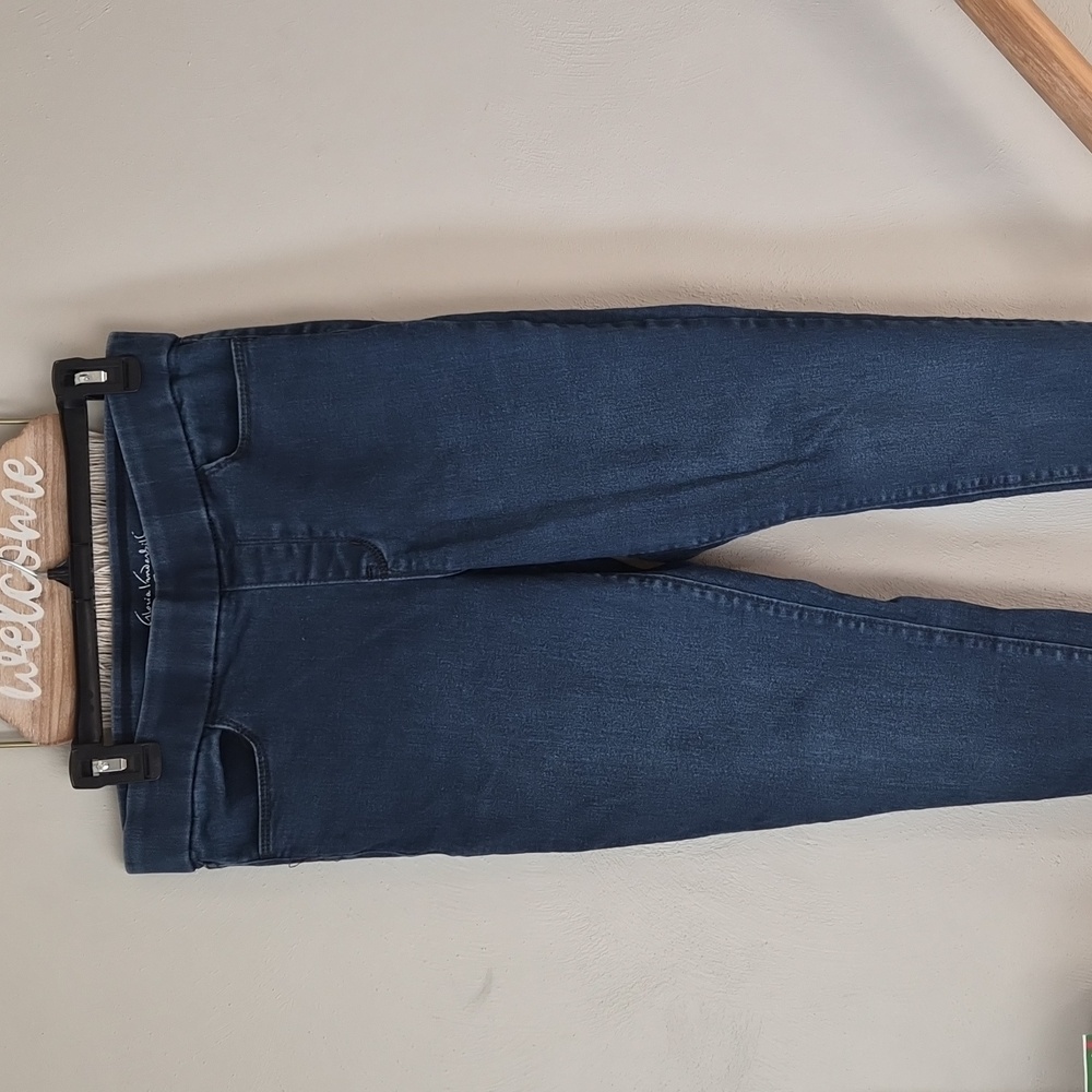 Gloria Vanderbilt Amanda Slimming Pull On Jeans Dark Wash Blue Size 8